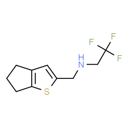 ChemSpider 2D Image | N-(5,6-Dihydro-4H-cyclopenta[b]thiophen-2-ylmethyl)-2,2,2-trifluoroethanamine | C10H12F3NS
