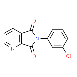 ChemSpider 2D Image | 6-(3-Hydroxyphenyl)-5H-pyrrolo[3,4-b]pyridine-5,7(6H)-dione | C13H8N2O3