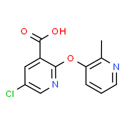 ChemSpider 2D Image | 5-Chloro-2-[(2-methyl-3-pyridinyl)oxy]nicotinic acid | C12H9ClN2O3