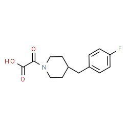 ChemSpider 2D Image | [4-(4-Fluorobenzyl)-1-piperidinyl](oxo)acetic acid | C14H16FNO3