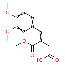 ChemSpider 2D Image | 4-(3,4-Dimethoxyphenyl)-3-(methoxycarbonyl)-3-butenoic acid | C14H16O6
