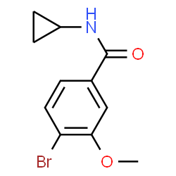 ChemSpider 2D Image | 4-Bromo-N-cyclopropyl-3-methoxybenzamide | C11H12BrNO2