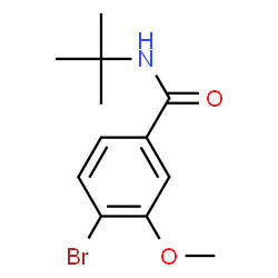 ChemSpider 2D Image | 4-Bromo-3-methoxy-N-(2-methyl-2-propanyl)benzamide | C12H16BrNO2