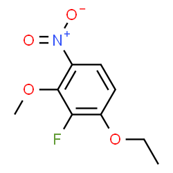 ChemSpider 2D Image | 1-Ethoxy-2-fluoro-3-methoxy-4-nitrobenzene | C9H10FNO4