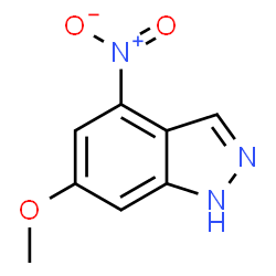 ChemSpider 2D Image | 6-Methoxy-4-nitro-1H-indazole | C8H7N3O3