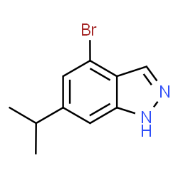 ChemSpider 2D Image | 4-Bromo-6-isopropyl-1H-indazole | C10H11BrN2