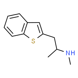 ChemSpider 2D Image | 1-(1-Benzothiophen-2-yl)-N-methyl-2-propanamine | C12H15NS