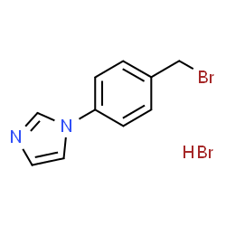 ChemSpider 2D Image | 1-(4-(Bromomethyl)phenyl)-1H-imidazole hydrobromide | C10H10Br2N2