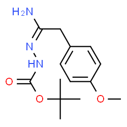 ChemSpider 2D Image | 1,1-Dimethylethyl 2-[1-imino-2-(4-methoxyphenyl)ethyl]hydrazinecarboxylate | C14H21N3O3