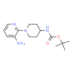 ChemSpider 2D Image | tert-Butyl 1-(3-aminopyridin-2-yl)piperidin-4-ylcarbamate | C15H24N4O2