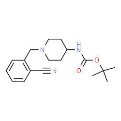 ChemSpider 2D Image | 2-Methyl-2-propanyl [1-(2-cyanobenzyl)-4-piperidinyl]carbamate | C18H25N3O2
