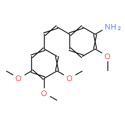 ChemSpider 2D Image | 2-Methoxy-5-[2-(3,4,5-trimethoxyphenyl)vinyl]aniline | C18H21NO4