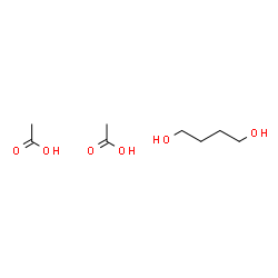 ChemSpider 2D Image | 1,4-Butanediol - acetic acid (1:2) | C8H18O6