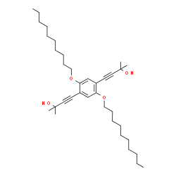 ChemSpider 2D Image | 4,4'-[2,5-Bis(decyloxy)-1,4-phenylene]bis(2-methyl-3-butyn-2-ol) | C36H58O4