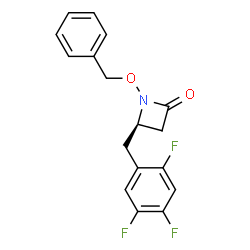 ChemSpider 2D Image | (4R)-1-(Benzyloxy)-4-(2,4,5-trifluorobenzyl)-2-azetidinone | C17H14F3NO2