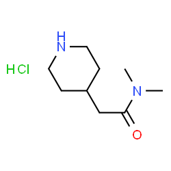 ChemSpider 2D Image | N,N-Dimethyl-2-(piperidin-4-yl)acetamide hydrochloride | C9H19ClN2O