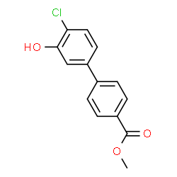 ChemSpider 2D Image | Methyl 4'-chloro-3'-hydroxy-4-biphenylcarboxylate | C14H11ClO3