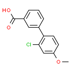 ChemSpider 2D Image | 2'-Chloro-4'-methoxy-3-biphenylcarboxylic acid | C14H11ClO3