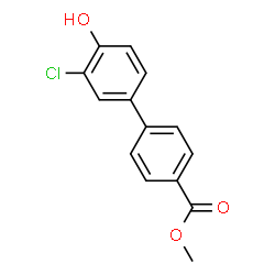 ChemSpider 2D Image | Methyl 3'-chloro-4'-hydroxy-4-biphenylcarboxylate | C14H11ClO3