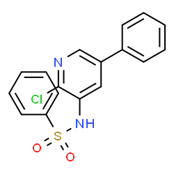 ChemSpider 2D Image | N-(2-Chloro-5-phenyl-3-pyridinyl)benzenesulfonamide | C17H13ClN2O2S