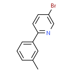 ChemSpider 2D Image | 5-Bromo-2-(3-methylphenyl)pyridine | C12H10BrN