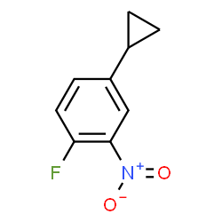 ChemSpider 2D Image | 4-Cyclopropyl-1-fluoro-2-nitrobenzene | C9H8FNO2