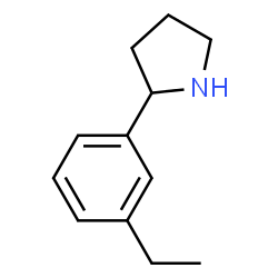 ChemSpider 2D Image | 2-(3-Ethylphenyl)pyrrolidine | C12H17N