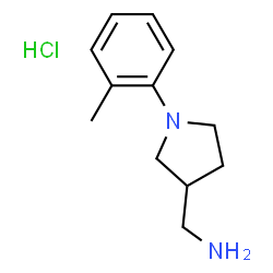ChemSpider 2D Image | 1-[1-(2-METHYLPHENYL)PYRROLIDIN-3-YL]METHANAMINE HYDROCHLORIDE | C12H19ClN2