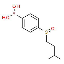 ChemSpider 2D Image | (4-(Isopentylsulfinyl)phenyl)boronic acid | C11H17BO3S