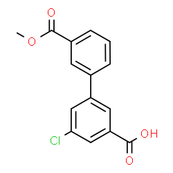 ChemSpider 2D Image | 5-Chloro-3'-(methoxycarbonyl)-3-biphenylcarboxylic acid | C15H11ClO4