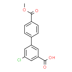 ChemSpider 2D Image | 5-Chloro-4'-(methoxycarbonyl)-3-biphenylcarboxylic acid | C15H11ClO4