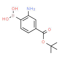 ChemSpider 2D Image | (2-Amino-4-{[(2-methyl-2-propanyl)oxy]carbonyl}phenyl)boronic acid | C11H16BNO4