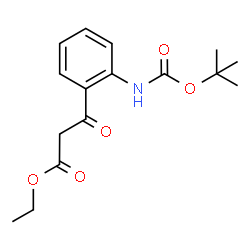 ChemSpider 2D Image | Ethyl 2-[[(1,1-dimethylethoxy)carbonyl]amino]-Î²-oxobenzenepropanoate | C16H21NO5