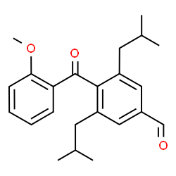 ChemSpider 2D Image | 3,5-Diisobutyl-4-(2-methoxybenzoyl)benzaldehyde | C23H28O3