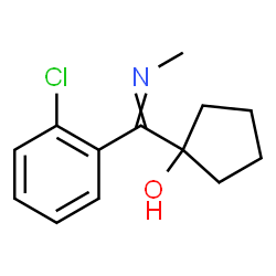 ChemSpider 2D Image | 1-[(2-Chlorophenyl)(methylimino)methyl]cyclopentanol | C13H16ClNO