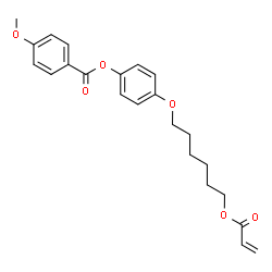 ChemSpider 2D Image | 4-{[6-(Acryloyloxy)hexyl]oxy}phenyl 4-methoxybenzoate | C23H26O6