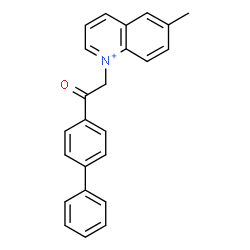 ChemSpider 2D Image | 1-[2-(4-Biphenylyl)-2-oxoethyl]-6-methylquinolinium | C24H20NO