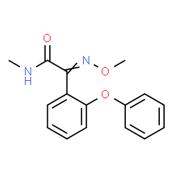 ChemSpider 2D Image | 2-(Methoxyimino)-N-methyl-2-(2-phenoxyphenyl)acetamide | C16H16N2O3