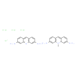 ChemSpider 2D Image | 3,6-Diamino-10-methylacridinium chloride 3,6-acridinediamine hydrochloride (1:1:1:3) | C27H28Cl4N6
