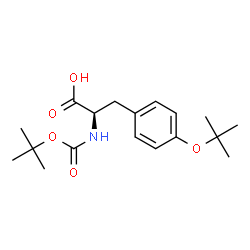 ChemSpider 2D Image | O-(2-Methyl-2-propanyl)-N-{[(2-methyl-2-propanyl)oxy]carbonyl}-D-tyrosine | C18H27NO5