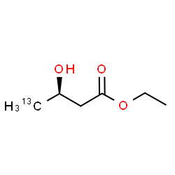 ChemSpider 2D Image | Ethyl (3R)-3-hydroxy(4-~13~C)butanoate | C513CH12O3
