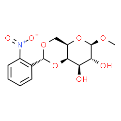 ChemSpider 2D Image | Methyl 4,6-O-(2-nitrobenzylidene)-beta-D-galactopyranoside | C14H17NO8