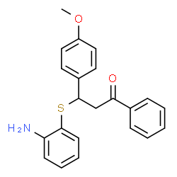 ChemSpider 2D Image | 3-[(2-aminophenyl)thio]-3-(4-methoxyphenyl)-1-phenylpropan-1-one | C22H21NO2S
