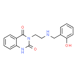 ChemSpider 2D Image | 3-{2-[(2-Hydroxybenzyl)amino]ethyl}-2,4(1H,3H)-quinazolinedione | C17H17N3O3