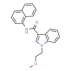ChemSpider 2D Image | 1-(2-Methoxyethyl)-N-(1-naphthyl)-1H-indole-3-carboxamide | C22H20N2O2