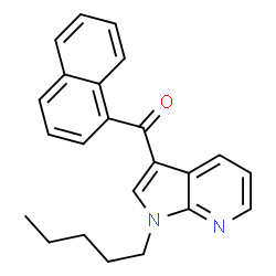 ChemSpider 2D Image | 1-Naphthyl(1-pentyl-1H-pyrrolo[2,3-b]pyridin-3-yl)methanone | C23H22N2O