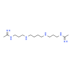 ChemSpider 2D Image | N,N'-[1,4-Butanediylbis(imino-3,1-propanediyl)]diethanimidamide | C14H32N6