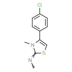 ChemSpider 2D Image | (2Z)-4-(4-Chlorophenyl)-N,3-dimethyl-1,3-thiazol-2(3H)-imine | C11H11ClN2S