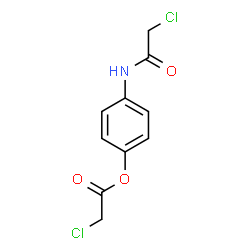 ChemSpider 2D Image | 4-[(Chloroacetyl)amino]phenyl chloroacetate | C10H9Cl2NO3