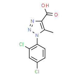 ChemSpider 2D Image | 1-(2,4-Dichlorophenyl)-5-methyl-1H-1,2,3-triazole-4-carboxylic acid | C10H7Cl2N3O2